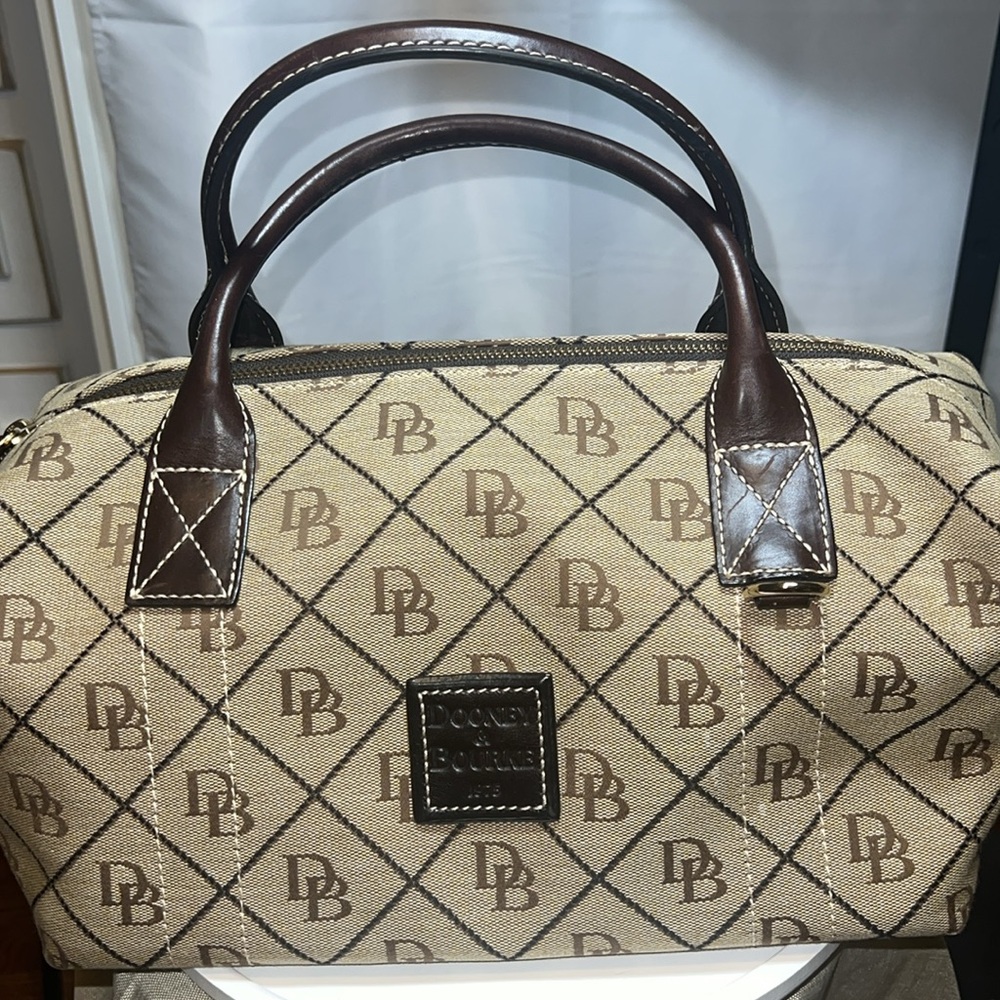 Dooney & Bourke Limited Edition Signature Monogram Canvas Small Duffle
